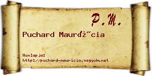Puchard Maurícia névjegykártya